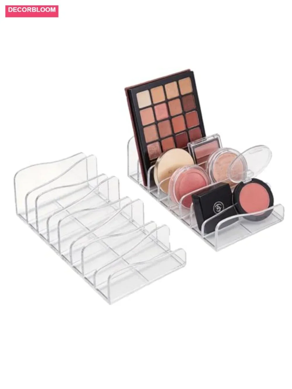 8-Slot Acrylic Eyeshadow Palette Organizer Vanity Makeup Storage